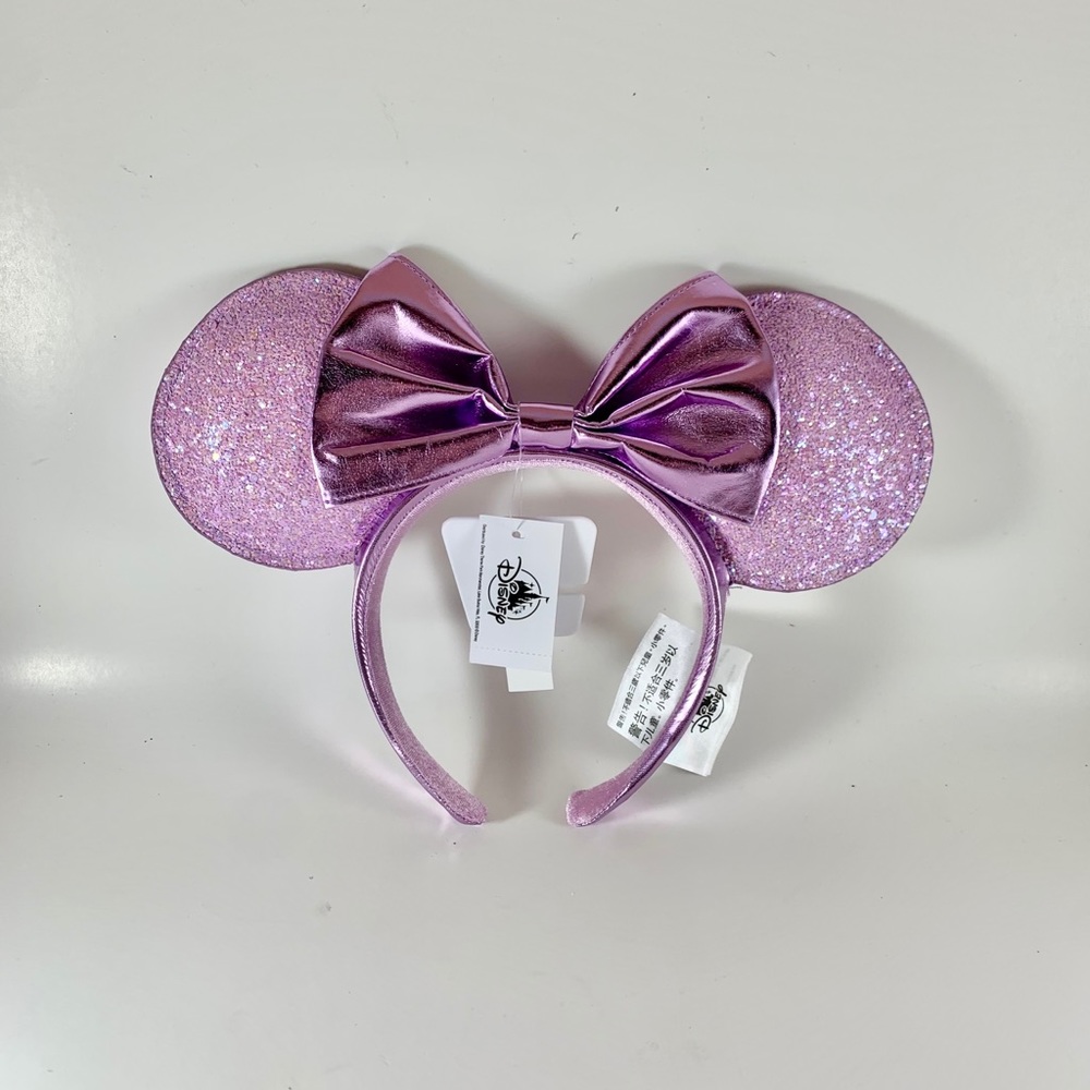 Minnie Mouse Metallic Ear Headband – Lilac